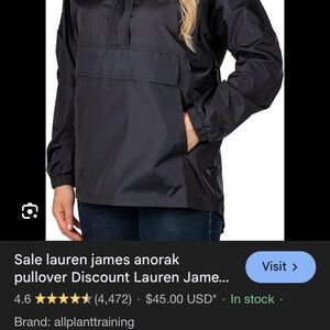 Lauren James Women's Black Anorak Pullover